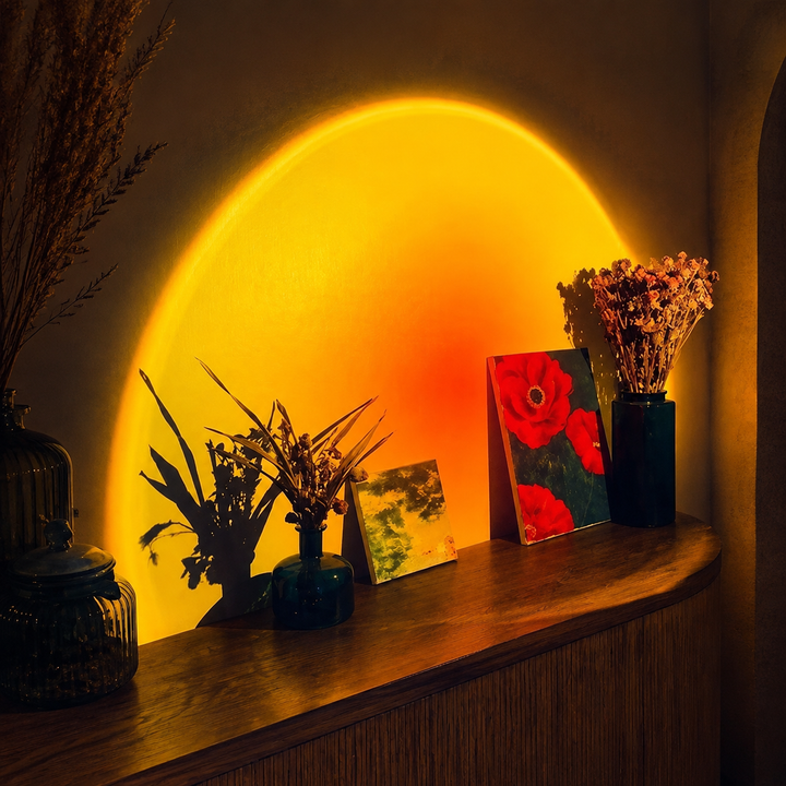 Sunset Projectielamp Zwart Sferisch