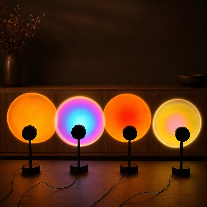 Sunset Projectielamp Zwart Sferisch