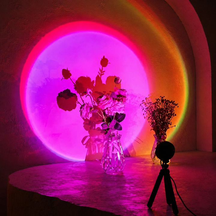 Sunset Projectielamp Zwart Sferisch