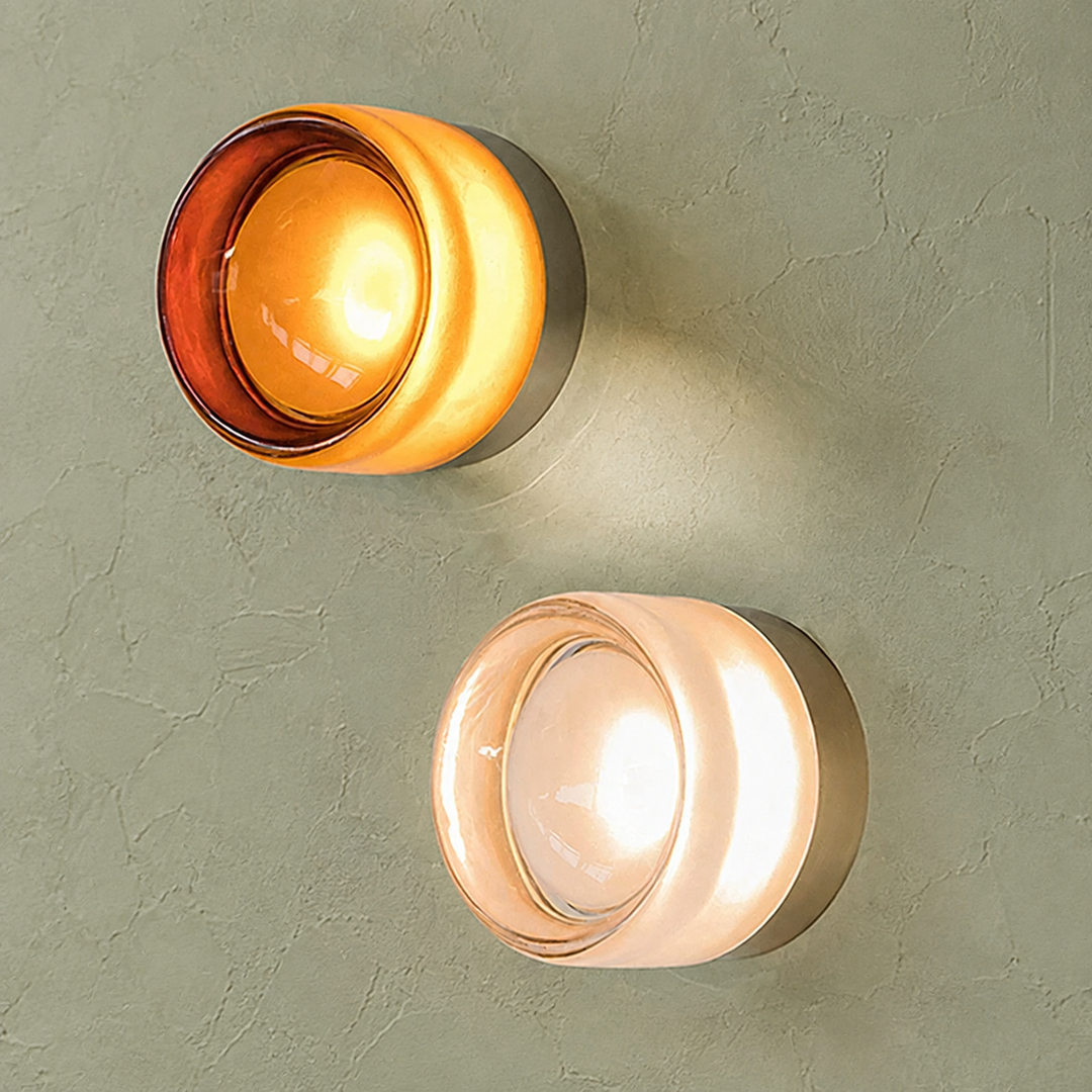 Ronde Goud Metalen Wandlamp Modern