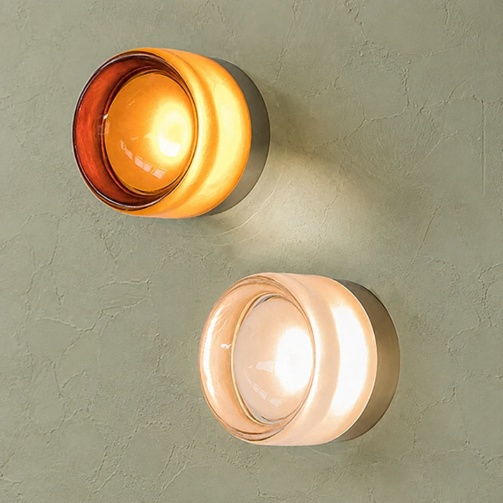 Ronde Goud Metalen Wandlamp Modern