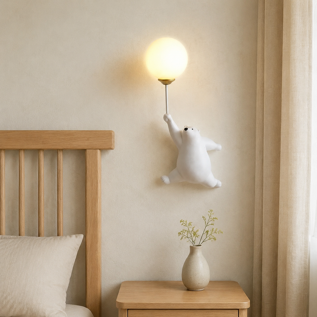 Beer Wandlamp Kinderkamer Ballon Licht