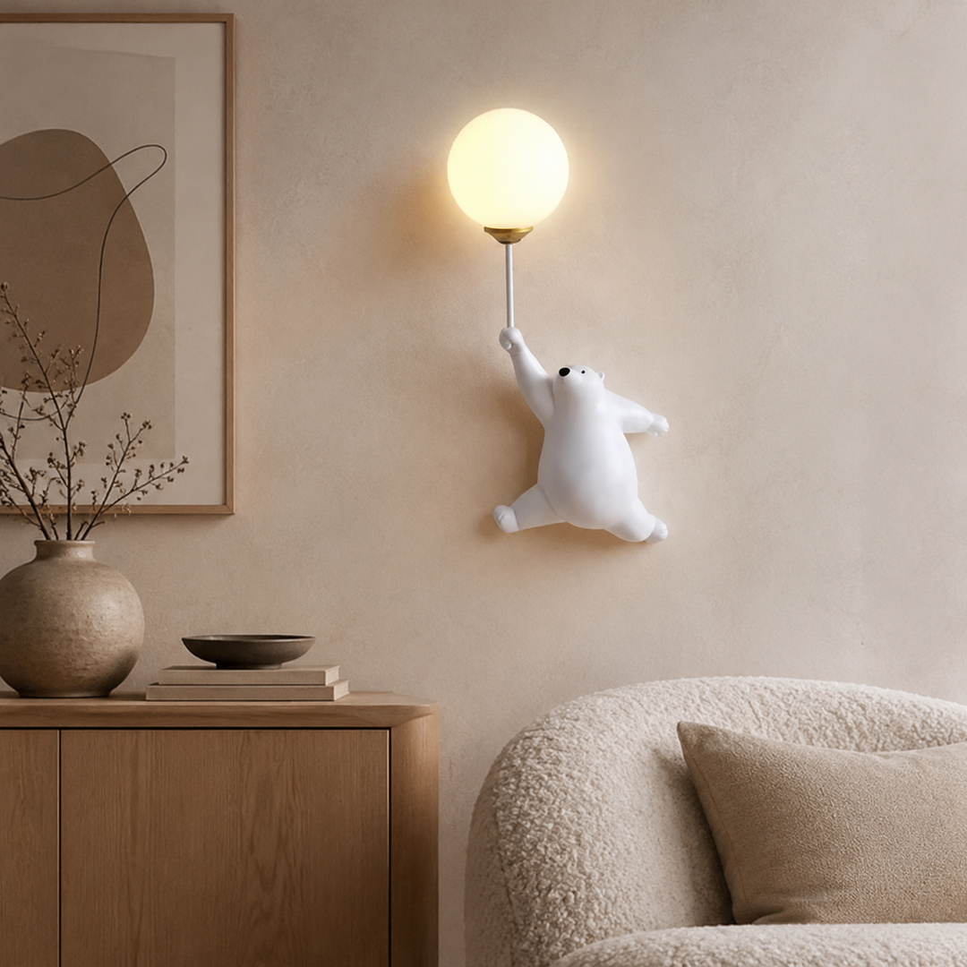 Beer Wandlamp Kinderkamer Ballon Licht