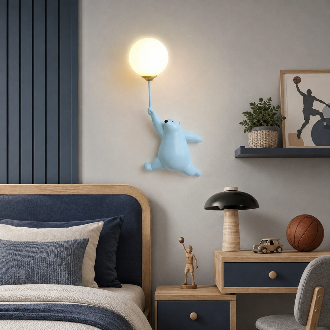 Beer Wandlamp Kinderkamer Ballon Licht