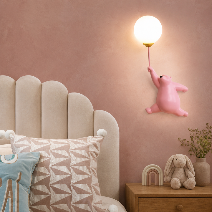 Beer Wandlamp Kinderkamer Ballon Licht