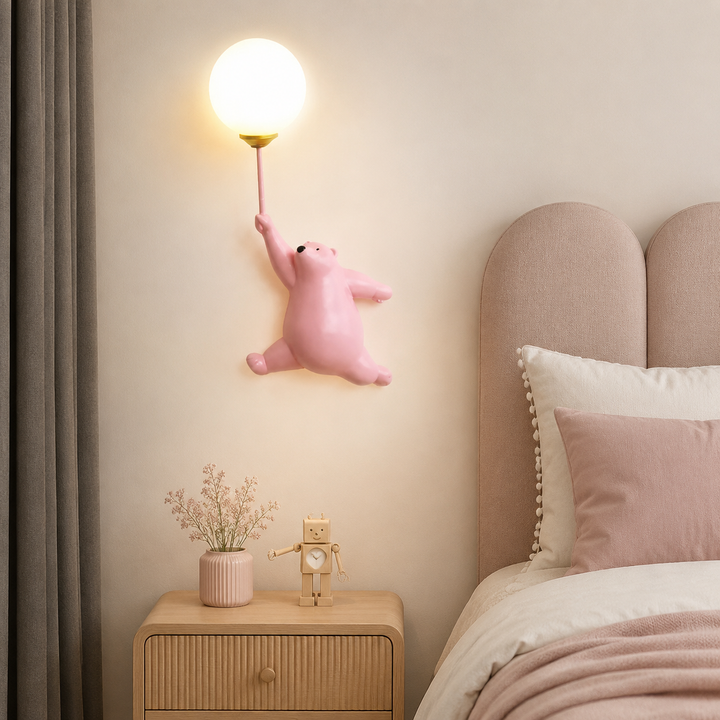 Beer Wandlamp Kinderkamer Ballon Licht