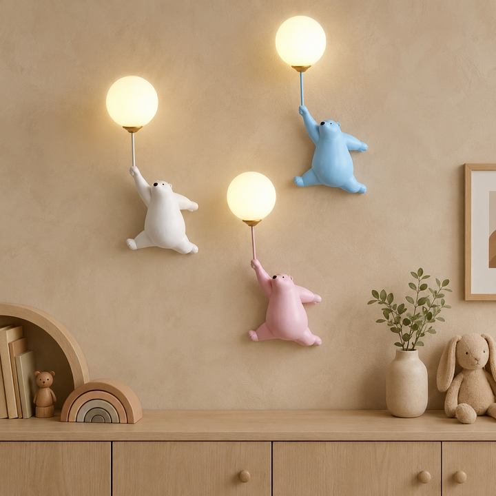 Beer Wandlamp Kinderkamer Ballon Licht