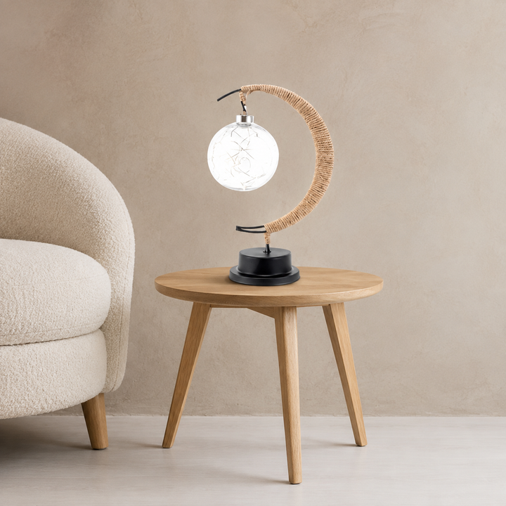 Sfeervolle Glazen LED Tafellamp Maandesign