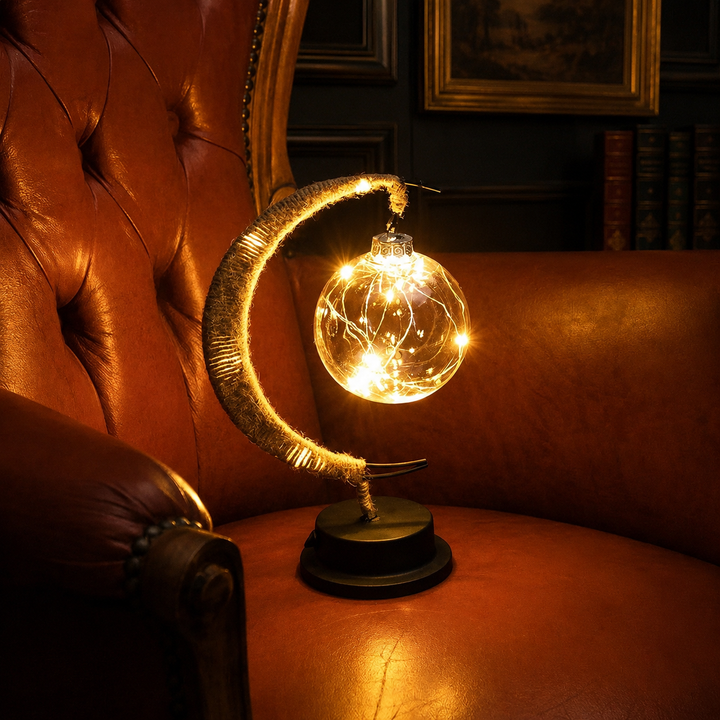 Sfeervolle Glazen LED Tafellamp Maandesign