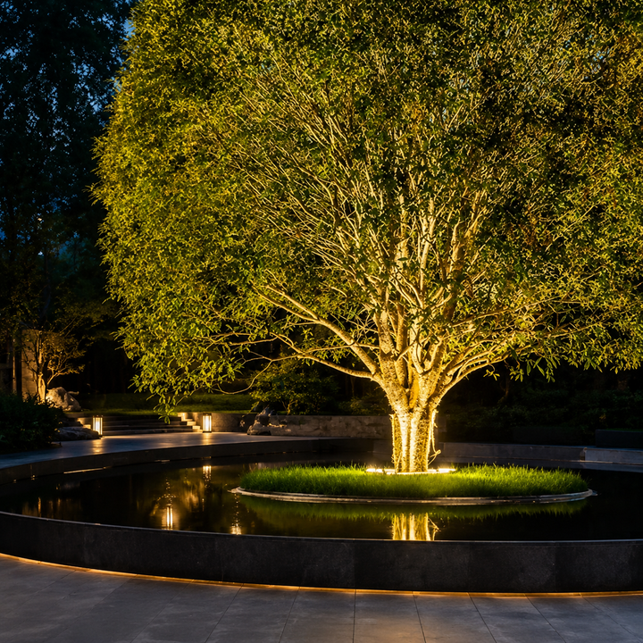 LED Boomring Verlichting Grond 360° Tuin