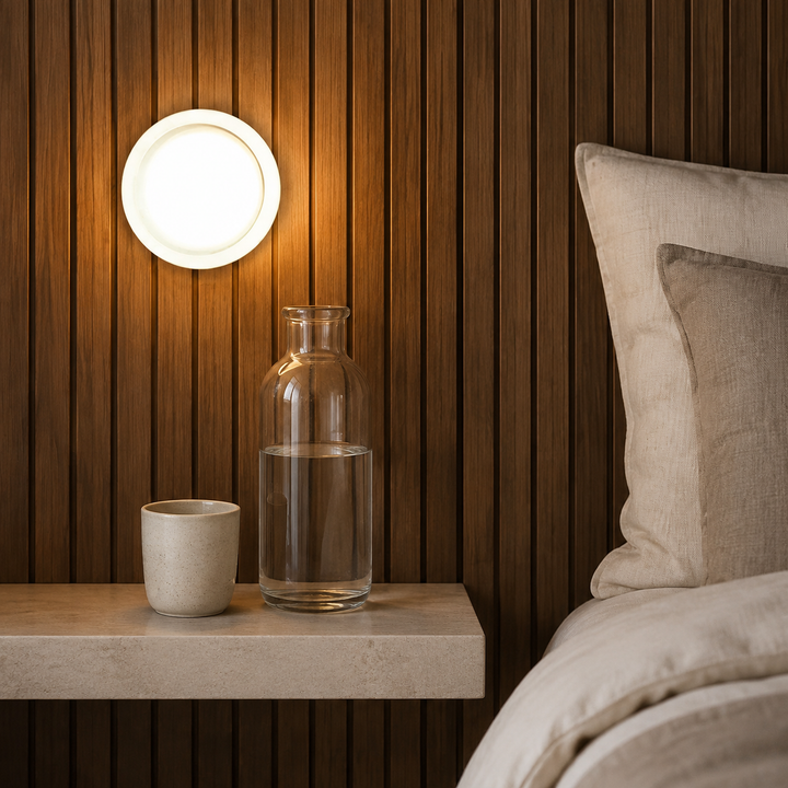 Ronde Goud Metalen Wandlamp Modern