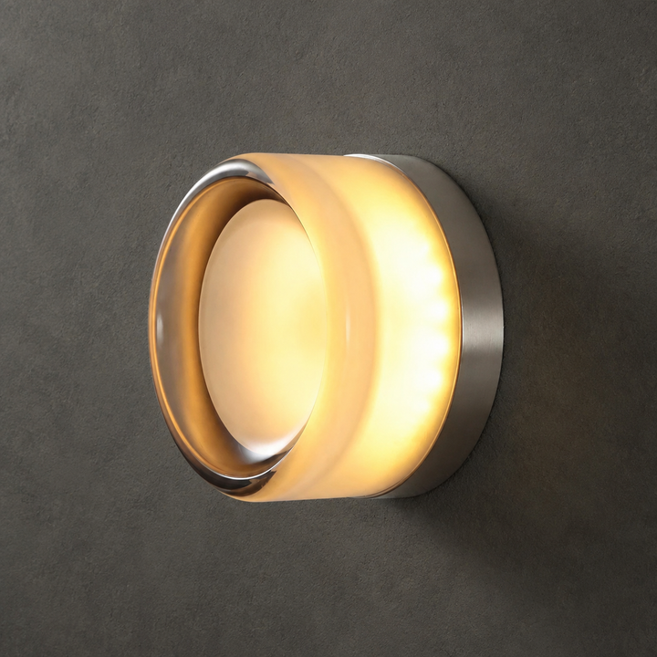 Ronde Goud Metalen Wandlamp Modern