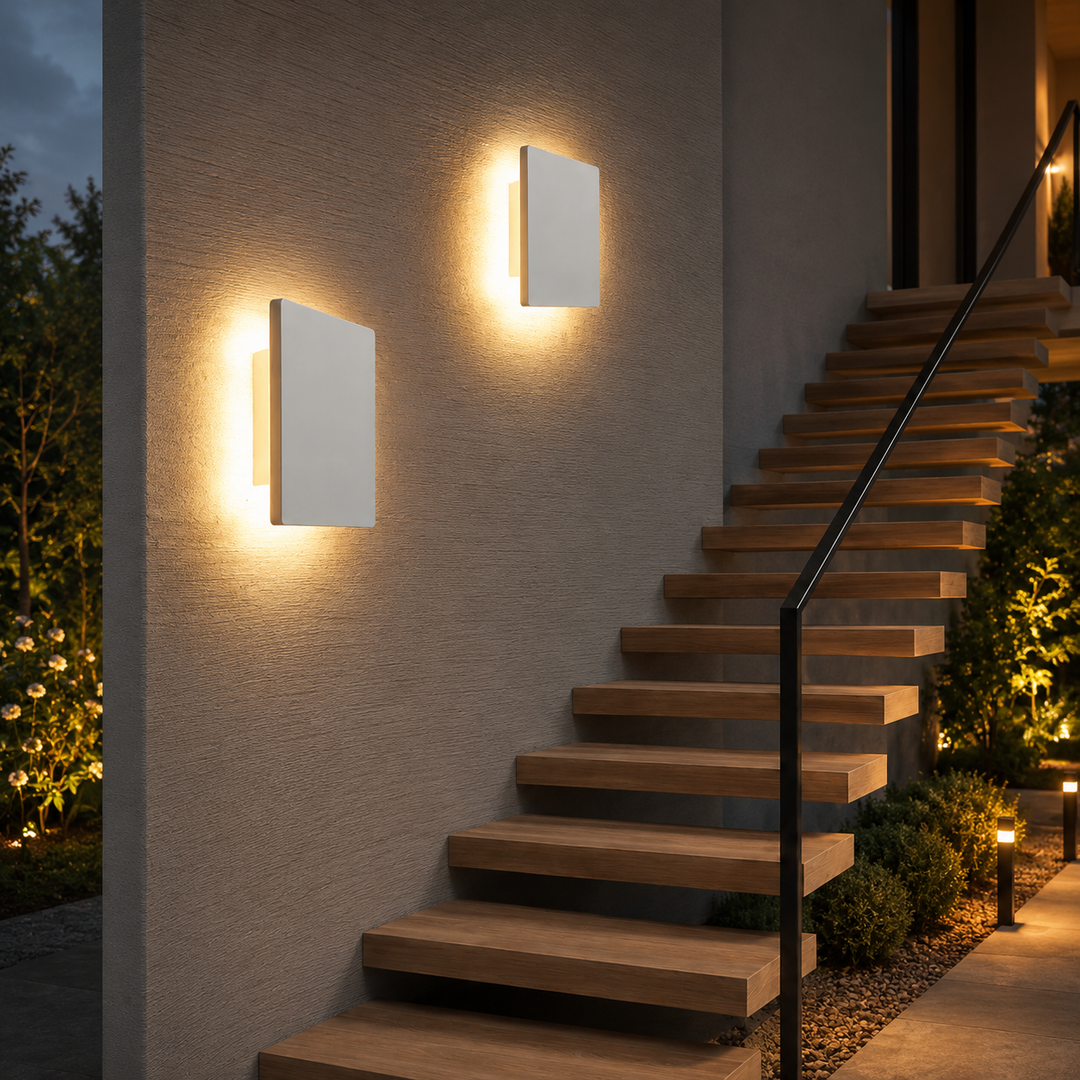 Vierkante Moderne LED Wandlamp Buiten