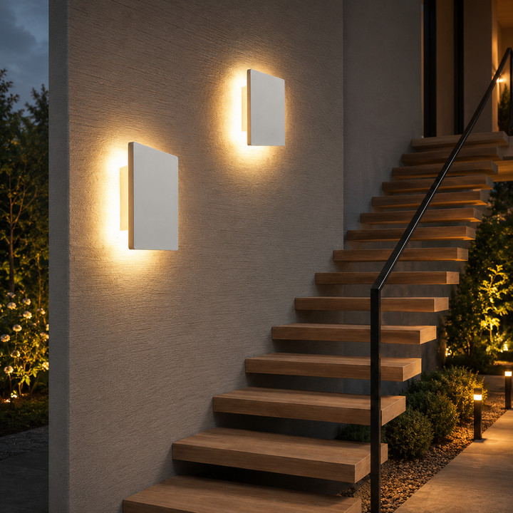 Vierkante Moderne LED Wandlamp Buiten