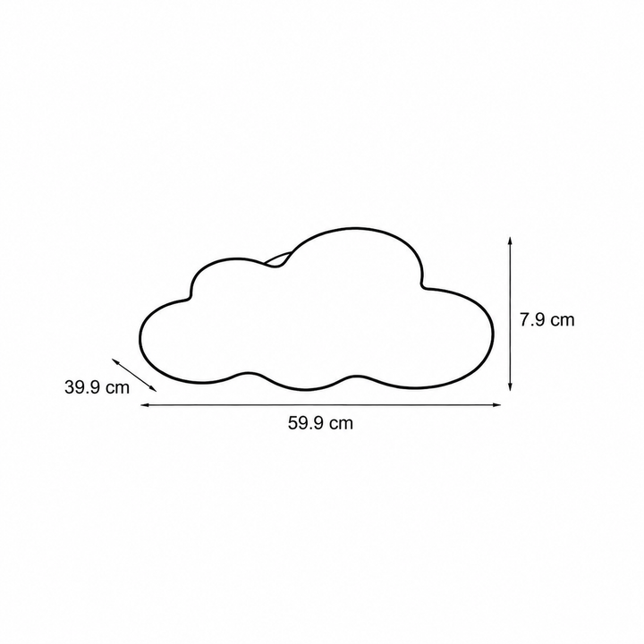 Plafondlamp Wolk Modern Cartoon Gebroken Wit LED