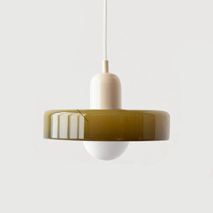 Moderne Hanglamp Kleurrijke Glazen Kap