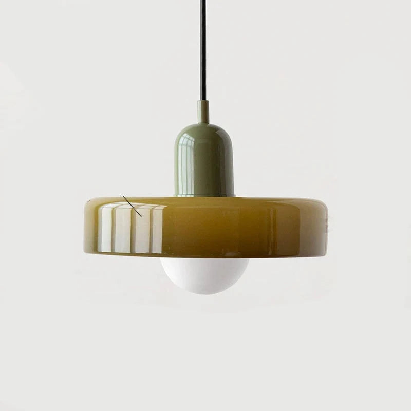 Moderne Hanglamp Kleurrijke Glazen Kap