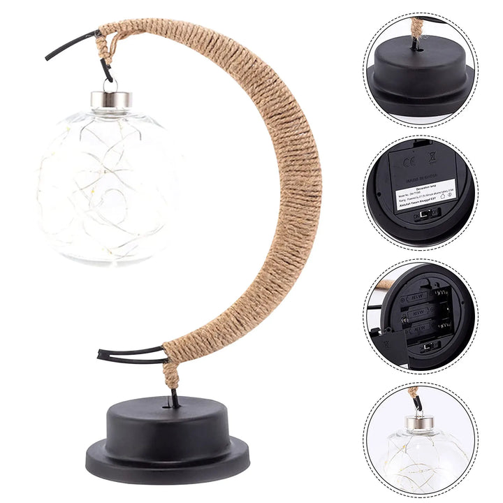 Sfeervolle Glazen LED Tafellamp Maandesign