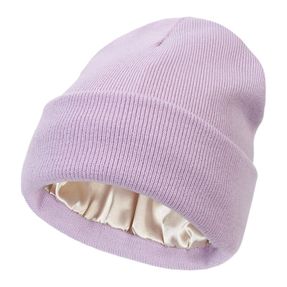 The Satin Shield Beanie - Satijn gevoerde muts tegen pluizig haar
