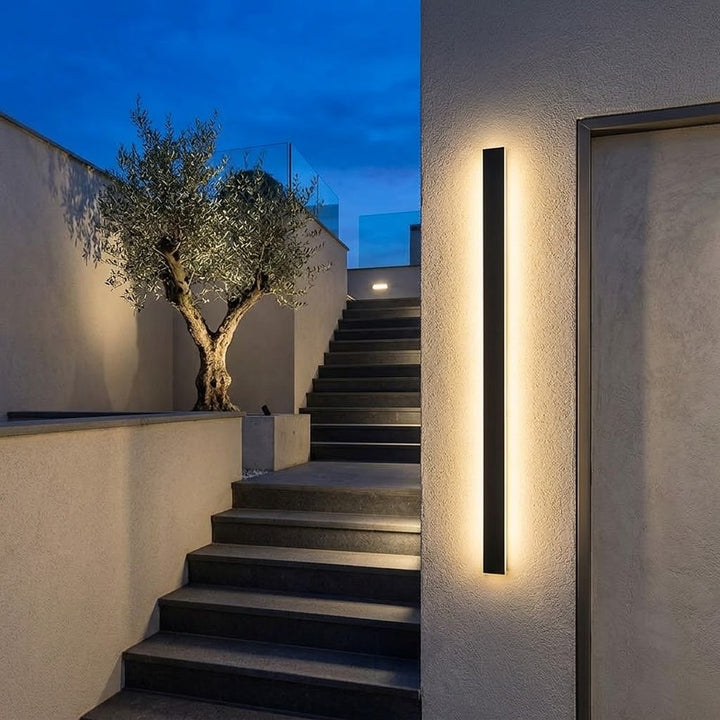 Buiten Strip Wandlamp Zwart Lineair LED Geïntegreerd