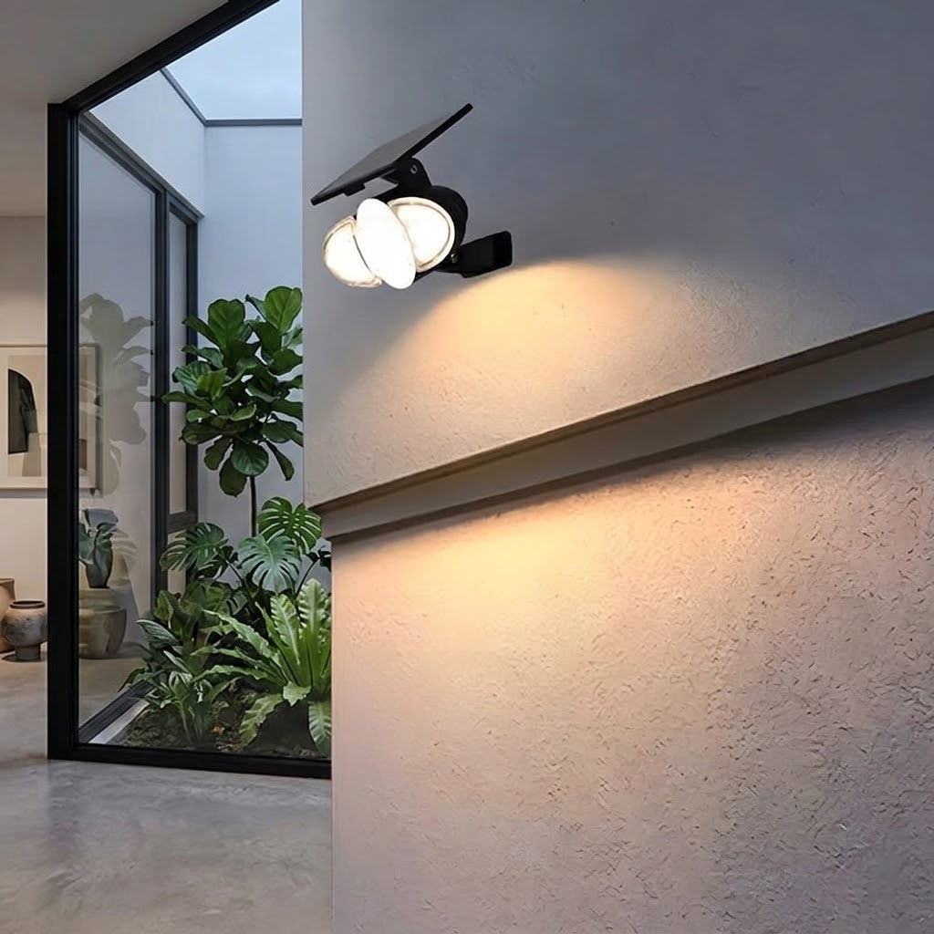 Solar Bewegingssensor Beveiligingslamp 3-Koppig LED