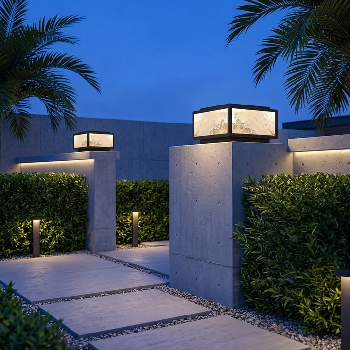 Vierkante Buiten Pilaarverlichting Modern LED Waterdicht