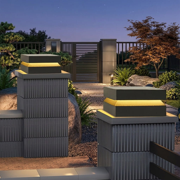 Solar Buitenverlichting Deck Modern Vierkant Waterdicht Zwart