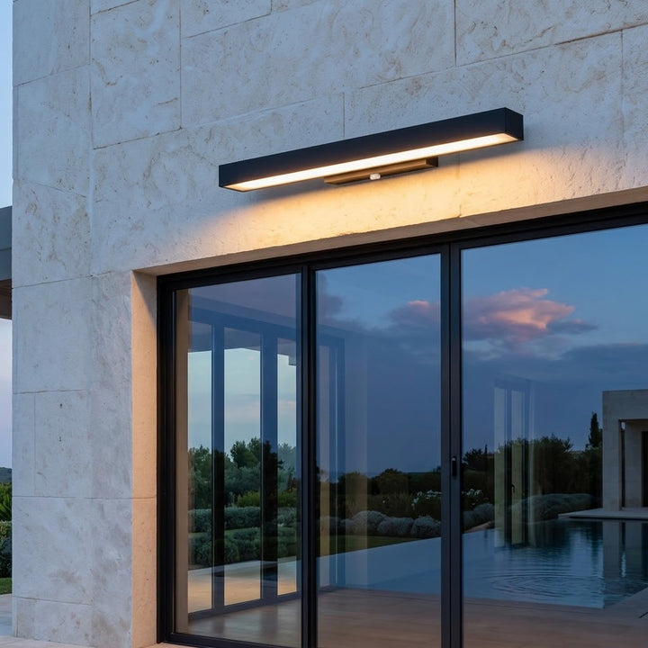 LED Lineaire Wandlamp Buiten Zwart Rechthoekig