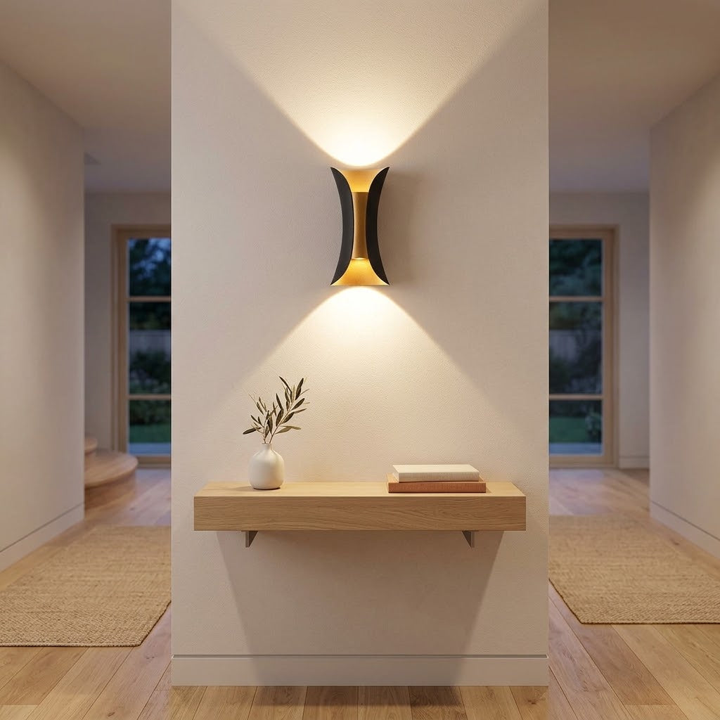 Op- en Neerwaartse Wandlamp Modern Gebogen LED Waterdicht