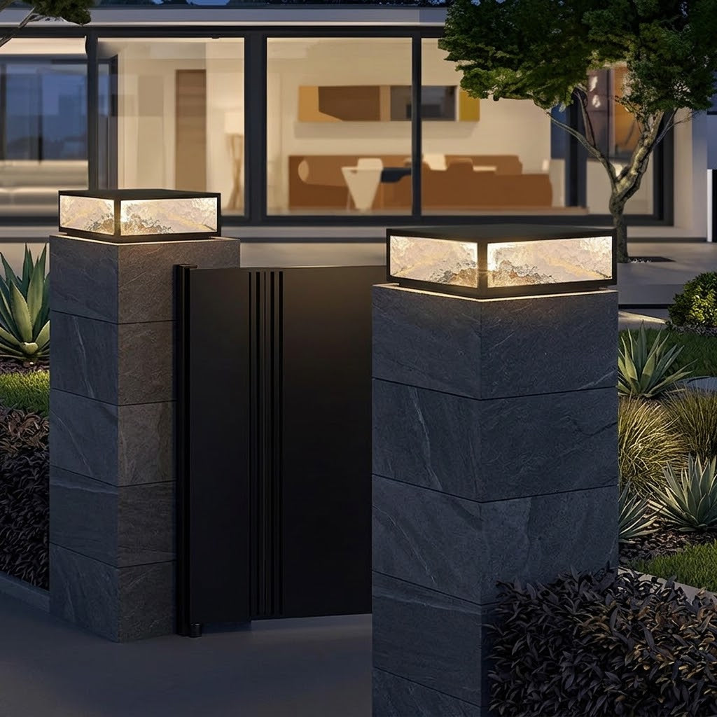 Vierkante Buiten Pilaarverlichting Modern LED Waterdicht