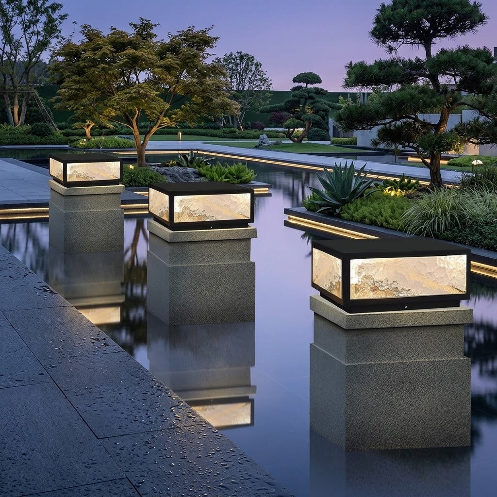 Vierkante Buiten Pilaarverlichting Modern LED Waterdicht