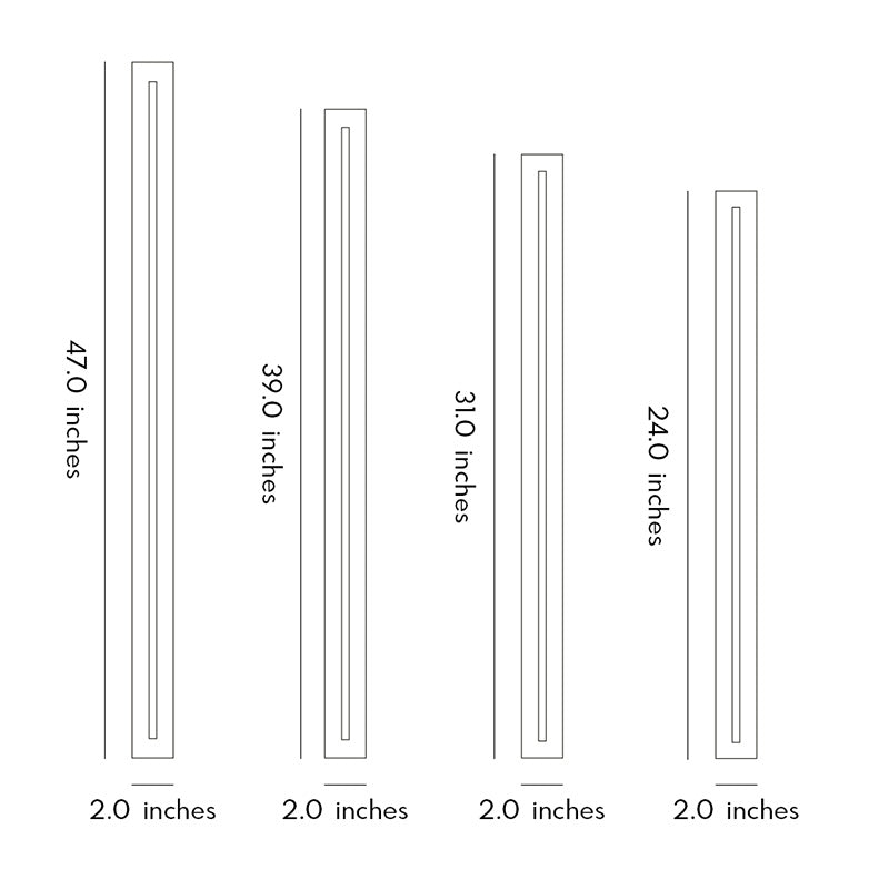 Long Black Wall Sconces Modern LED Linear Iron Light