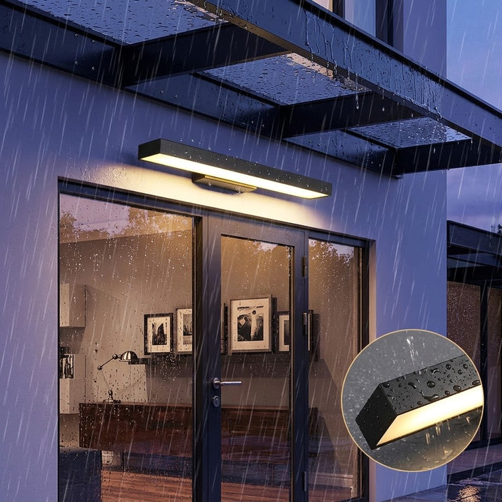 LED Lineaire Wandlamp Buiten Zwart Rechthoekig