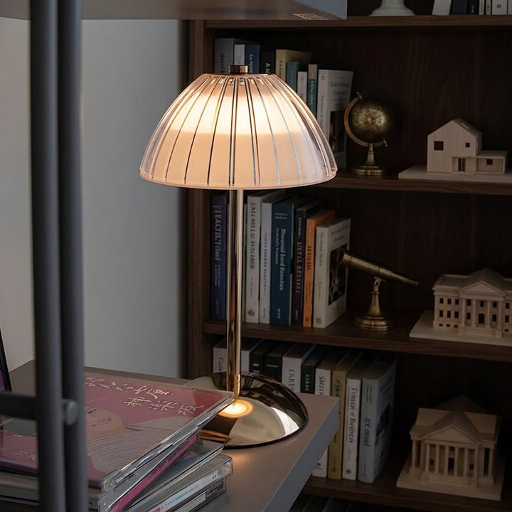 Batterij LED Geborsteld Messing Metalen Tafellamp