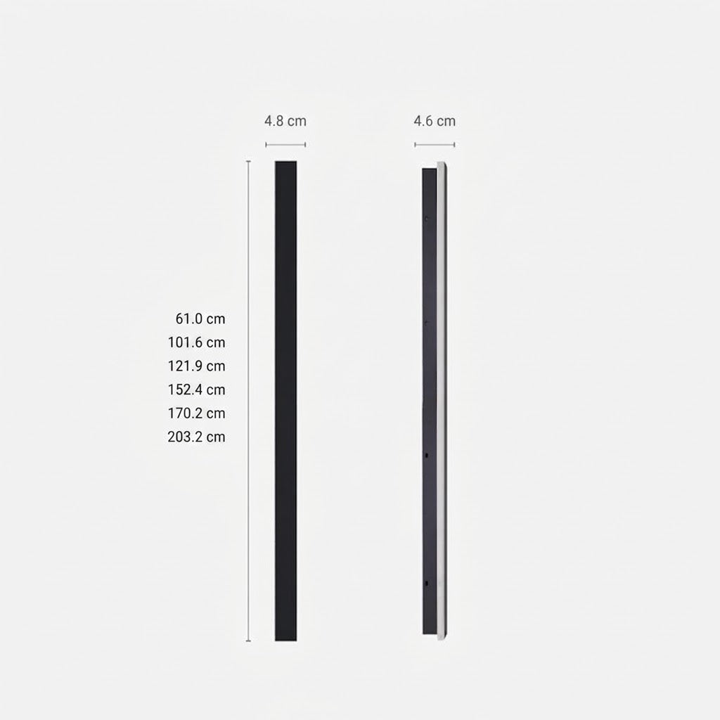 Buiten Strip Wandlamp Zwart Lineair LED Geïntegreerd