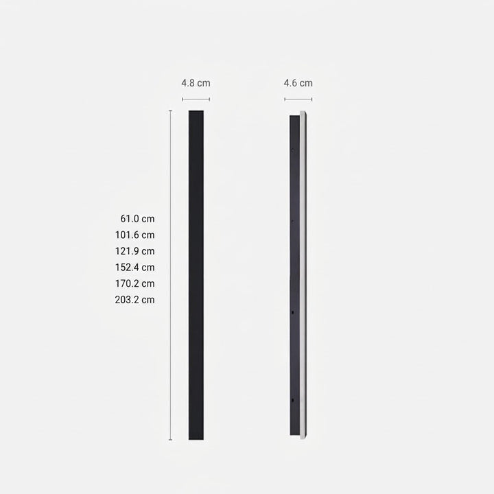 Buiten Strip Wandlamp Zwart Lineair LED Geïntegreerd