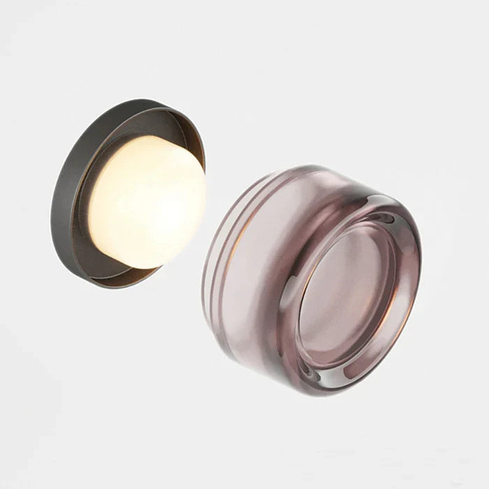 Ronde Goud Metalen Wandlamp Modern
