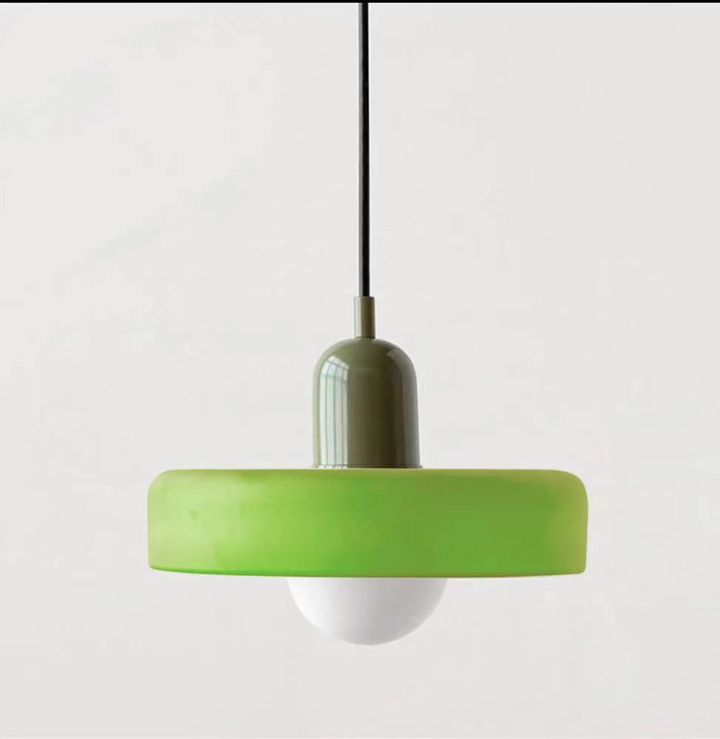 Moderne Hanglamp Kleurrijke Glazen Kap