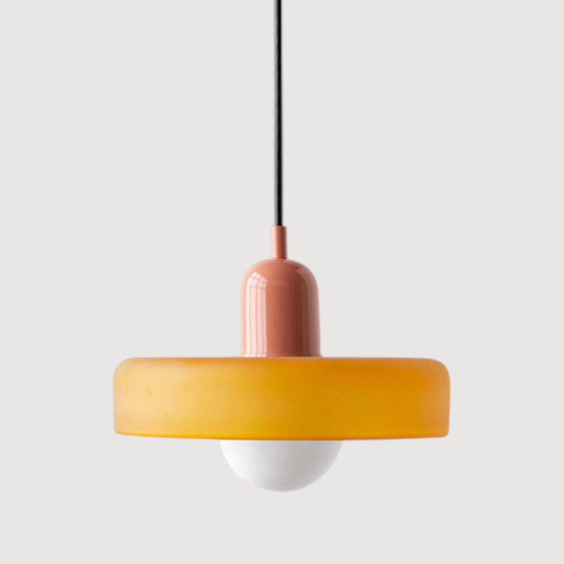 Moderne Hanglamp Kleurrijke Glazen Kap