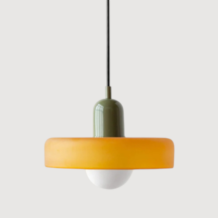 Moderne Hanglamp Kleurrijke Glazen Kap