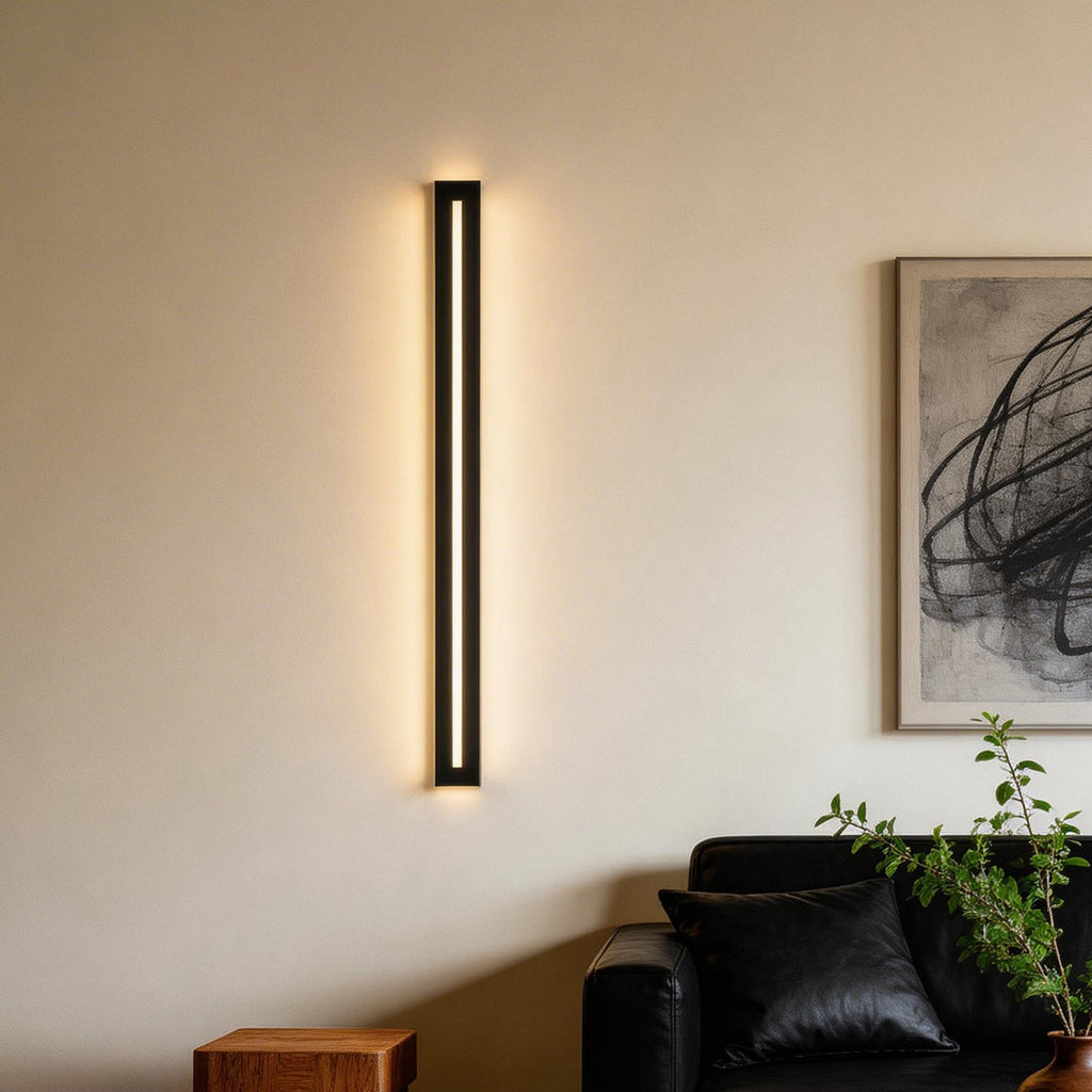 Long Black Wall Sconces Modern LED Linear Iron Light