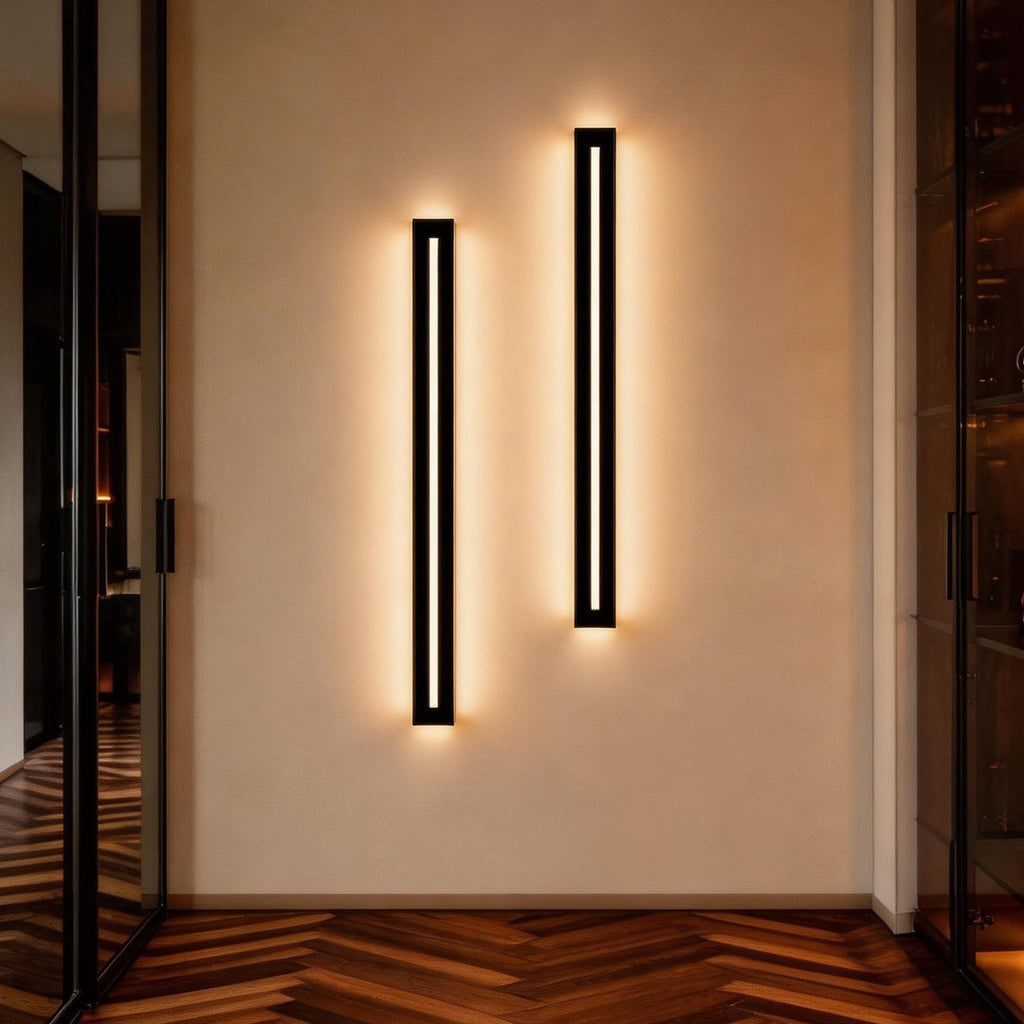 Long Black Wall Sconces Modern LED Linear Iron Light