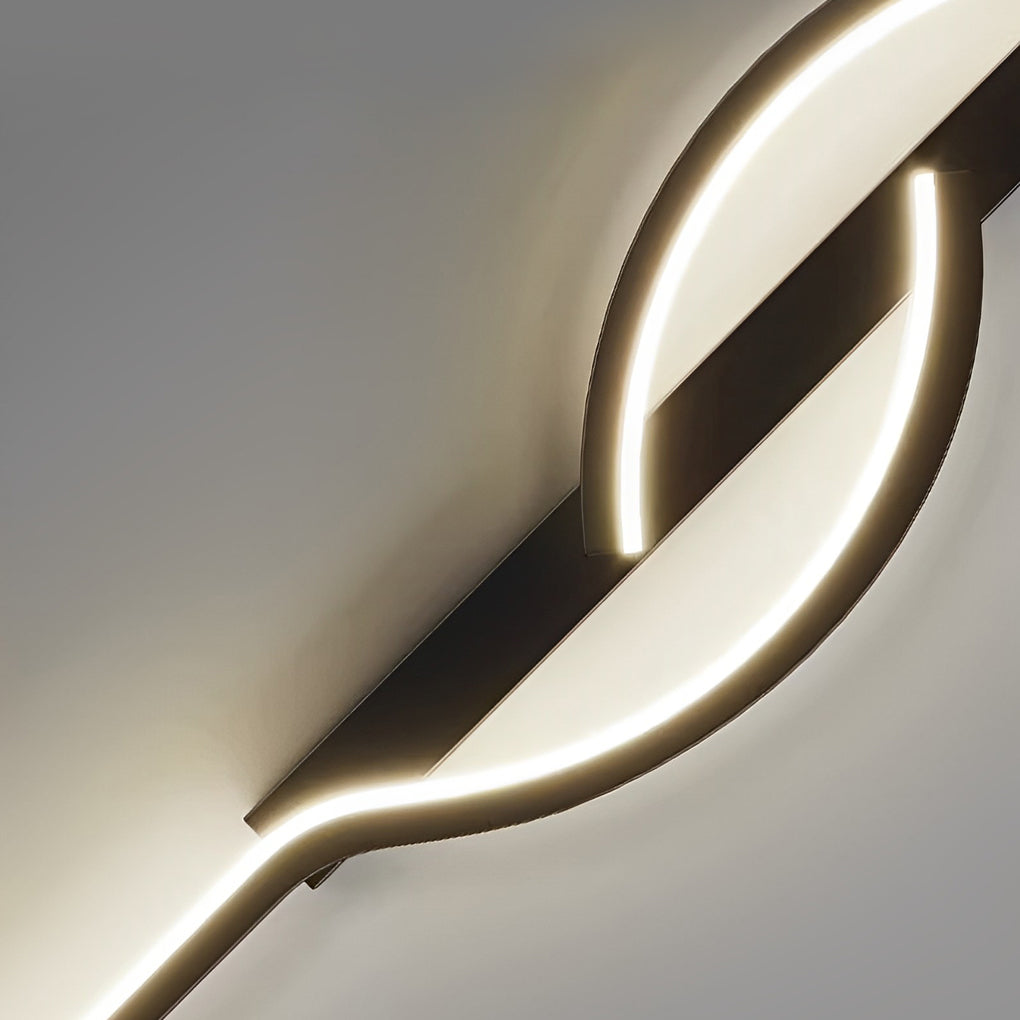 Modern Linear Wall Sconce Creative Black Aluminum Lamp