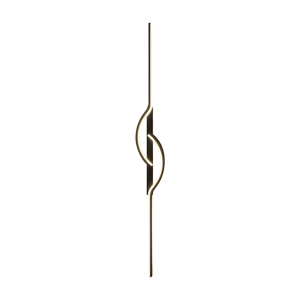 Modern Linear Wall Sconce Creative Black Aluminum Lamp
