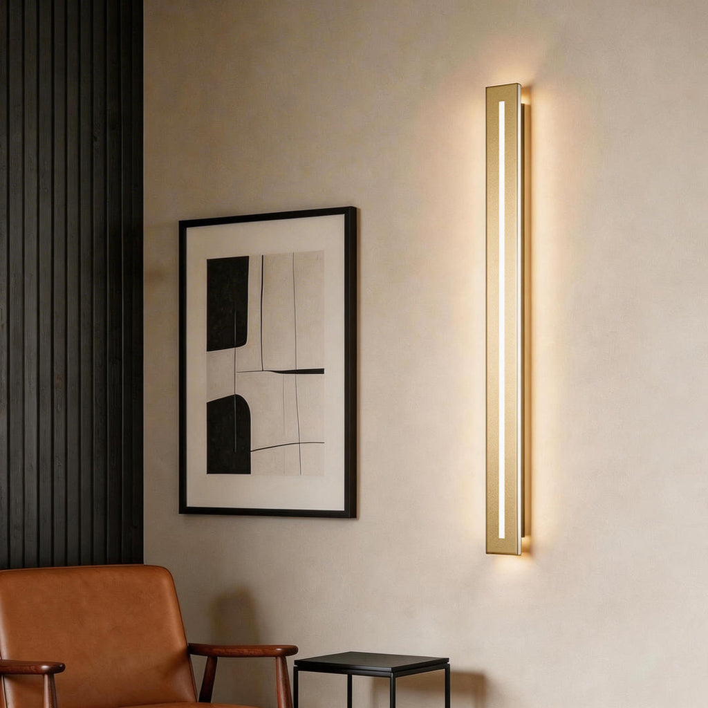 Long Black Wall Sconces Modern LED Linear Iron Light