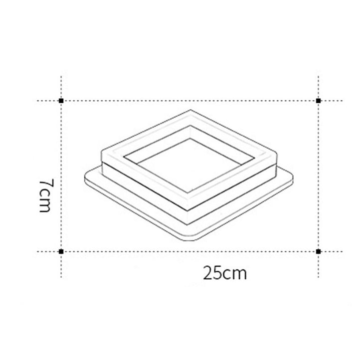 Metalen Acryl Vierkante LED Plafondlamp Modern