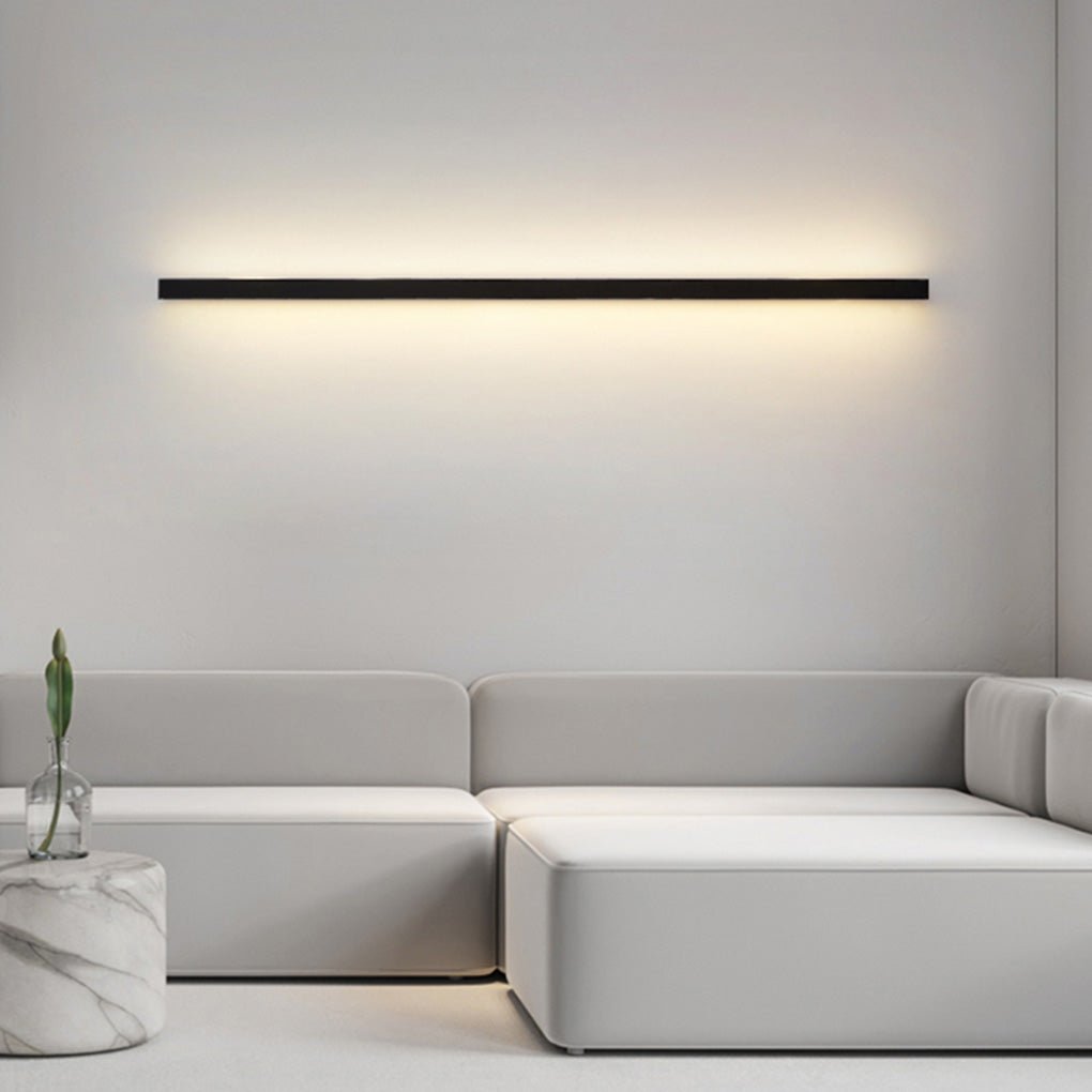 Modern Linear Wall Sconce Black Aluminum Ambient Lamp
