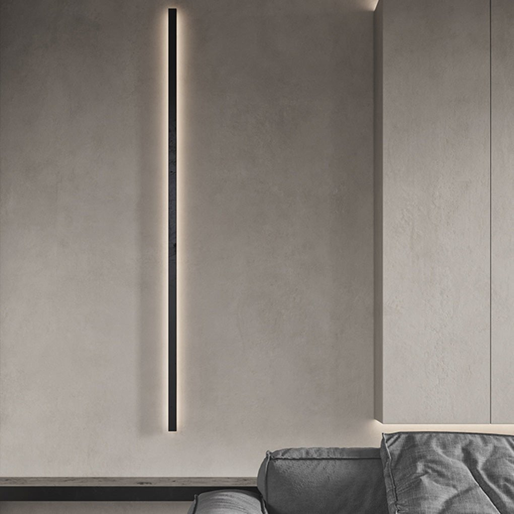 Modern Linear Wall Sconce Black Aluminum Ambient Lamp