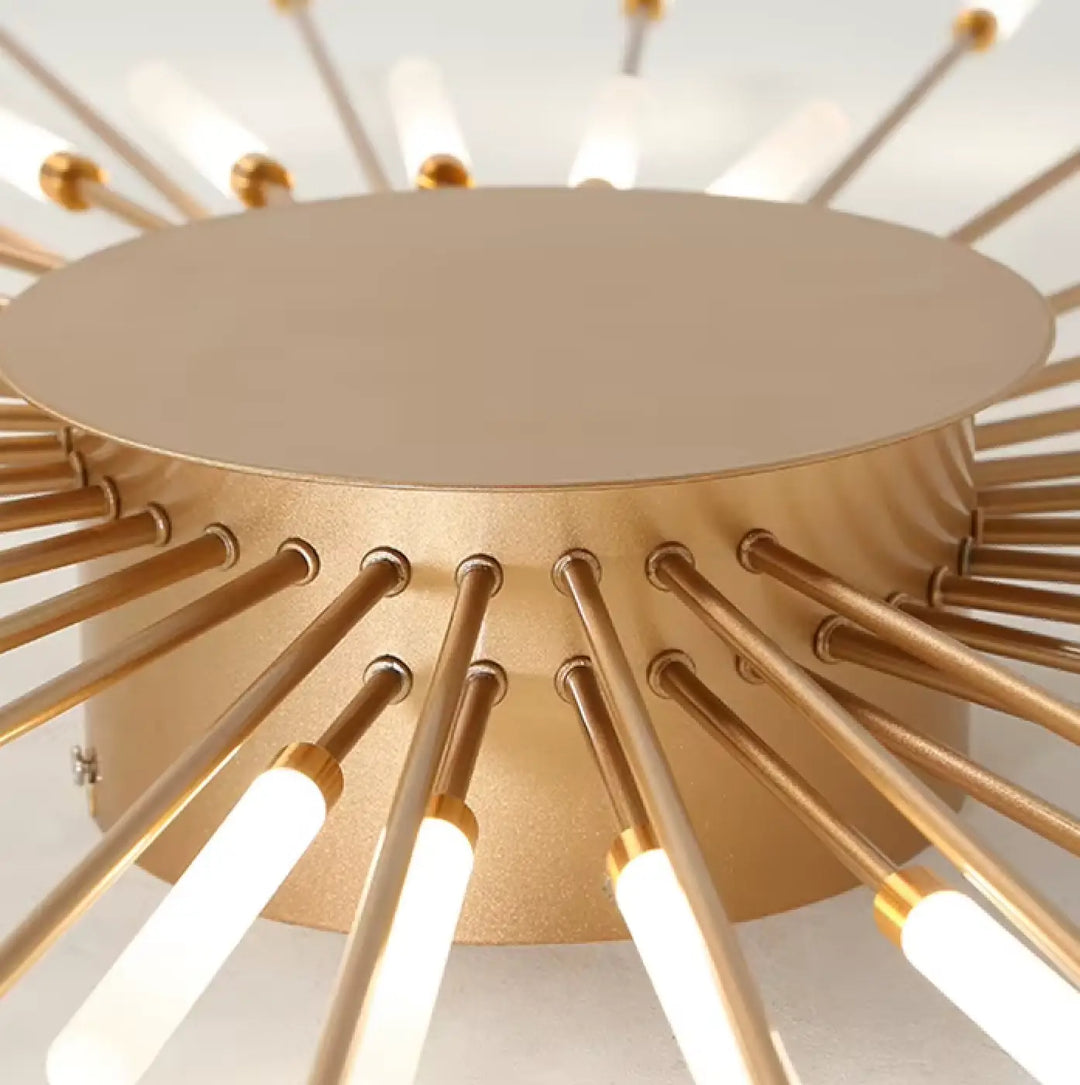 Zwarte Sputnik Plafondlamp Lineaire Buizen