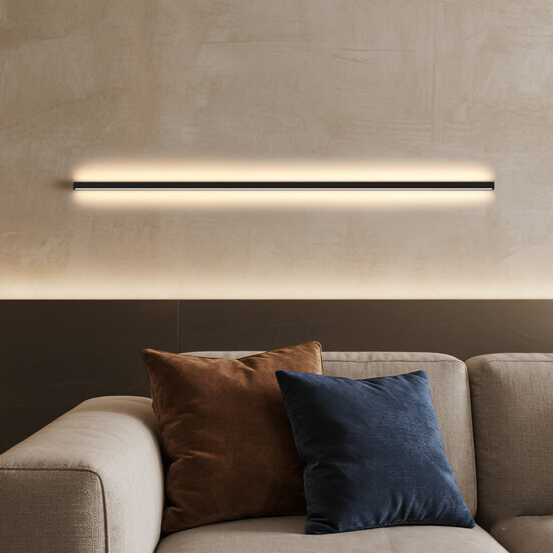 Modern Linear Wall Sconce Black Aluminum Ambient Lamp